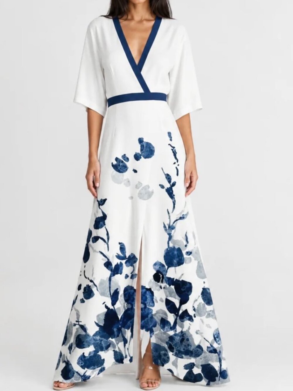 Size XL - NEW - Floral V-Neck Maxi Dress